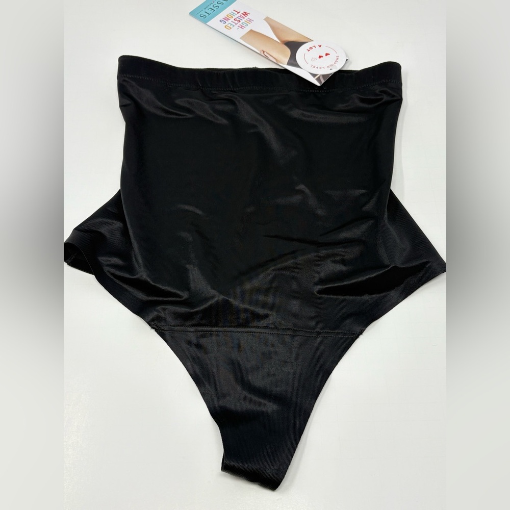 ASSETS By SPANX; Black Shapewear High-Waisted Thong; Size Small. NEW with tags